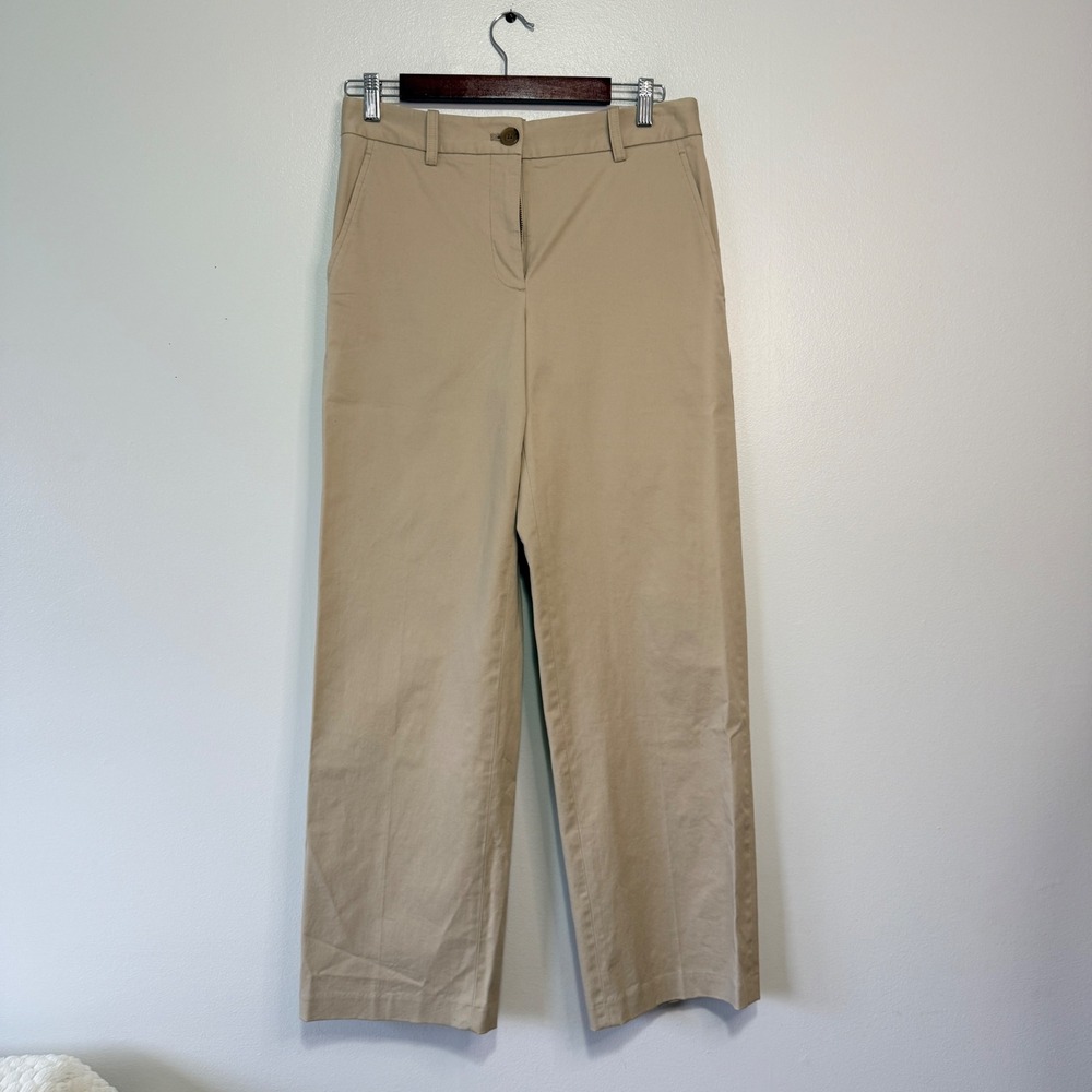 Aritzia NWT Chino Wide Leg High Rise Tan Beige Trousers Pants‎ Womens Size 8